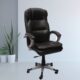 Black Leather Cushion High Back Executive Chair