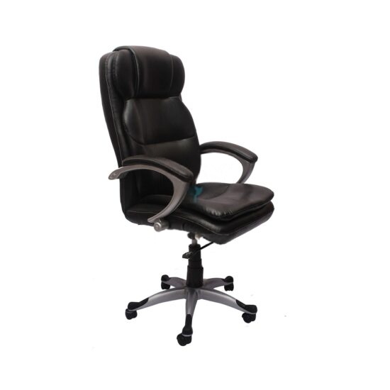Black Leather Cushion High Back Executive Chair