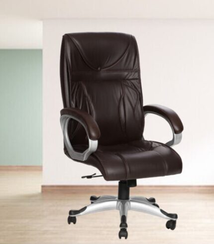 Henna Leather High Back Revolving Office Chair