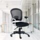 VJ-1002-Designer Executive Medium Back Mesh Chair In Black Color