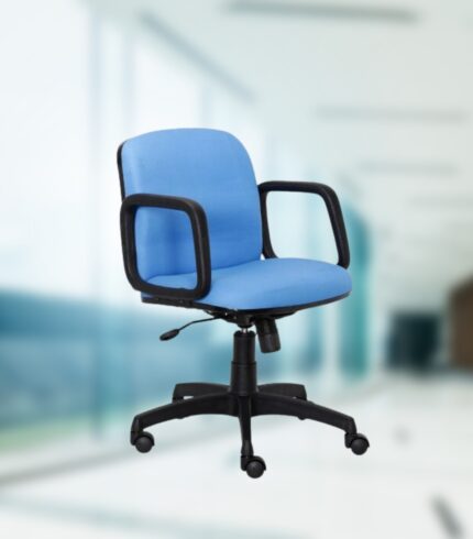 VJ-1024-Crepe Low Back Mesh Executive Chair In Light Blue Color