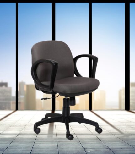 VJ-1029-Mesh Fabric Padded Computer Chair In Brown Color