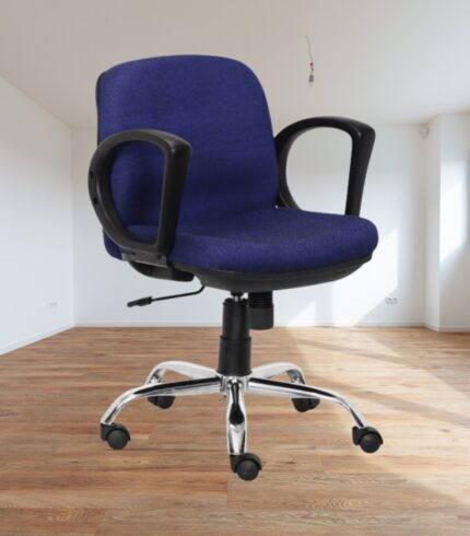 VJ-1031-VISITOR CHAIR IN BLUE COLOR