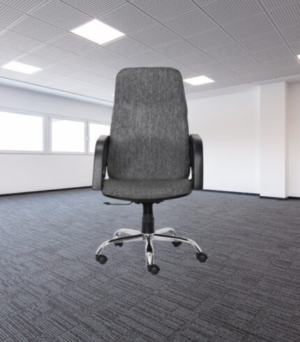 VJ-1040-High Back Padded Crepe Executive Chair In Gray Color