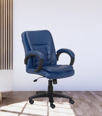 VJ-1078-MID BACK EXECUTIVE CHAIR IN BLUE