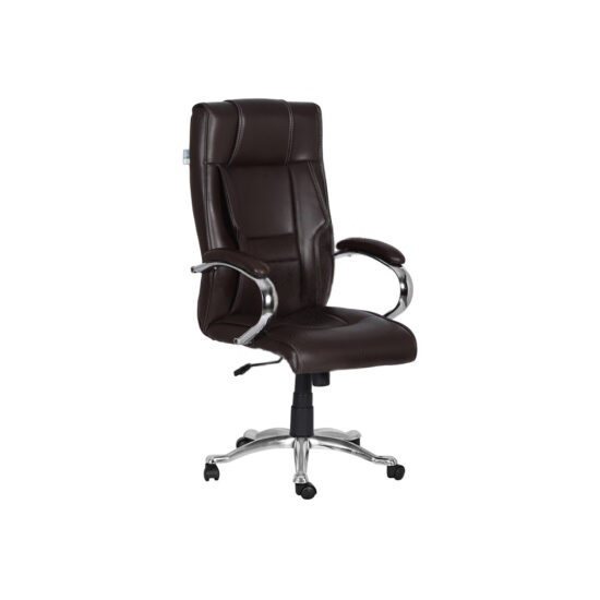 High Back Brown Leather Executive Office Chair