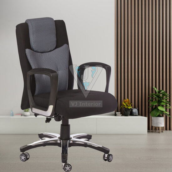 Mid Back Fabric Office Chair Black