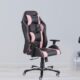 High Back Leatherette Gaming Any Time Chair Black & Pink