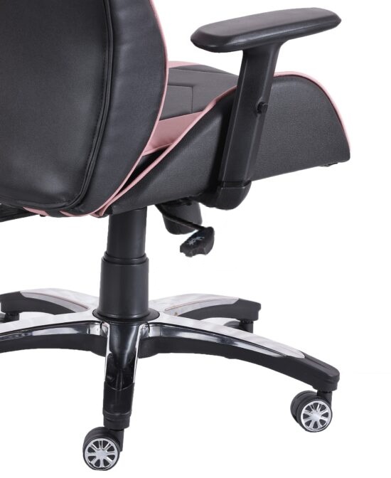 High Back Leatherette Gaming Any Time Chair Black & Pink